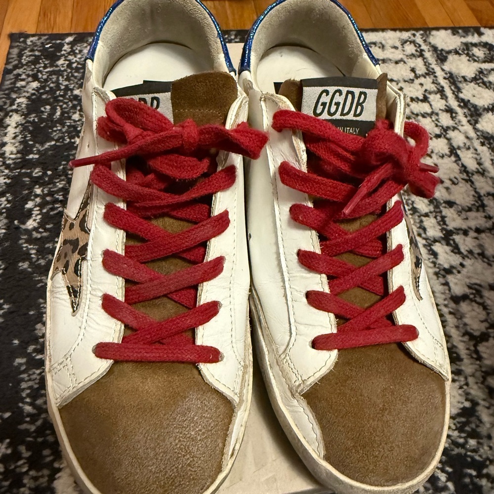 Golden Goose Deluxe Brand Sneakers with Red Laces